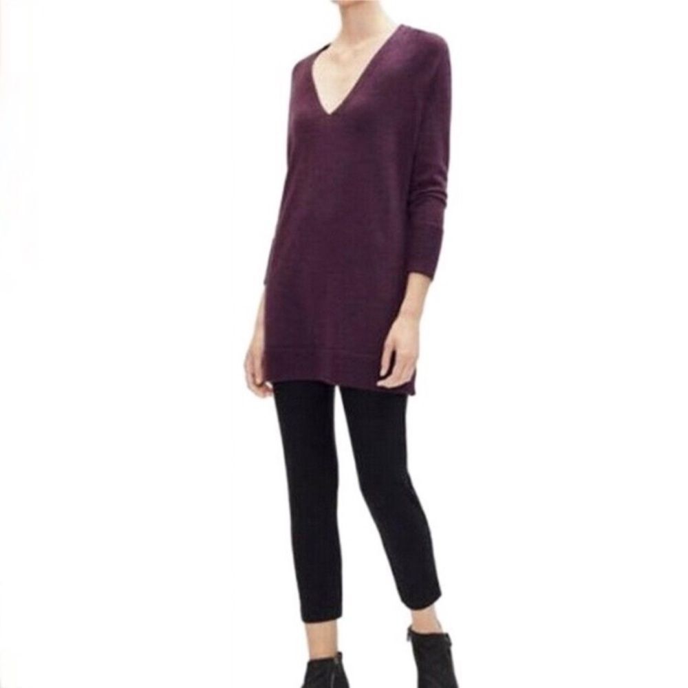 Eileen Fisher Merino Wool V-Neck Sweater Dress